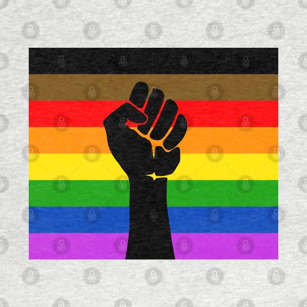 Philly Pride Flag - Black Fist by valentinahramov